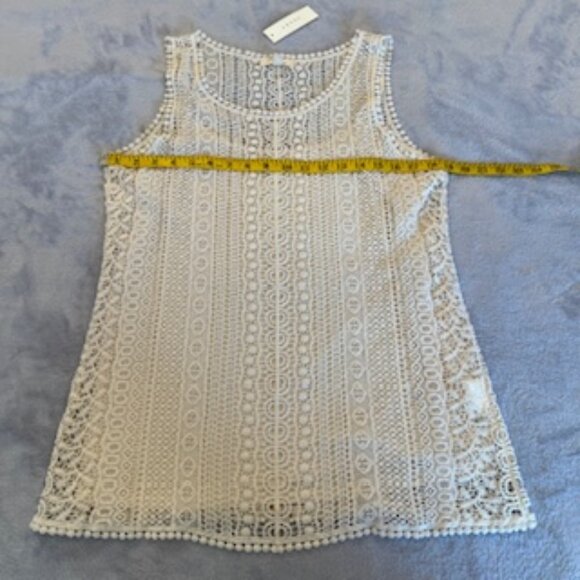 Adiva Women's Lace Tank Top With Spaghetti Strap Camisole Cream New With Tags XL - Picture 7 of 15